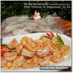 Shrimp prawn udang IQF VANNAMEI PND (Peeled & Deveined) 21-25 price/pack 1kg +/-46pcs